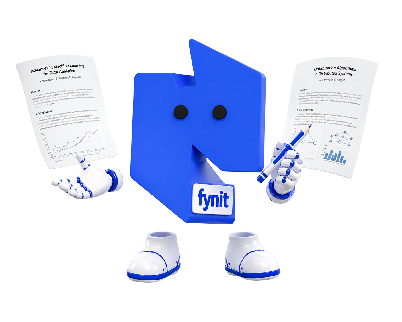 Fynit Mascota Analizando Documentos